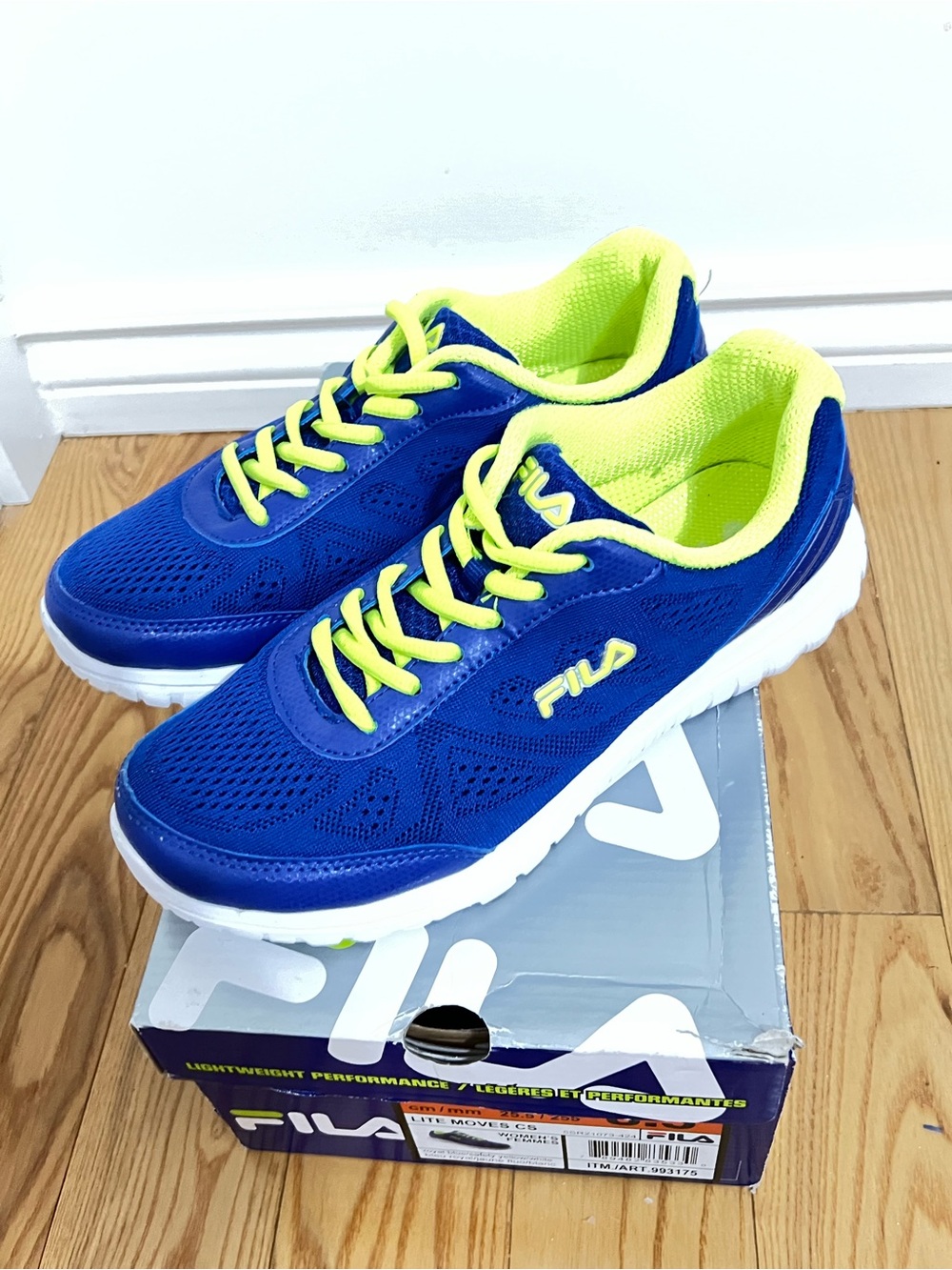 Fila Electric Blue with Neon Yellow Accent Sneakers Like New/Worn Once Size 8.5
